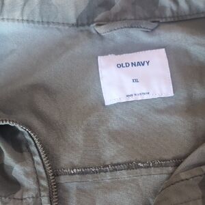 Old Navy Camo Green Zip-Up Jacket